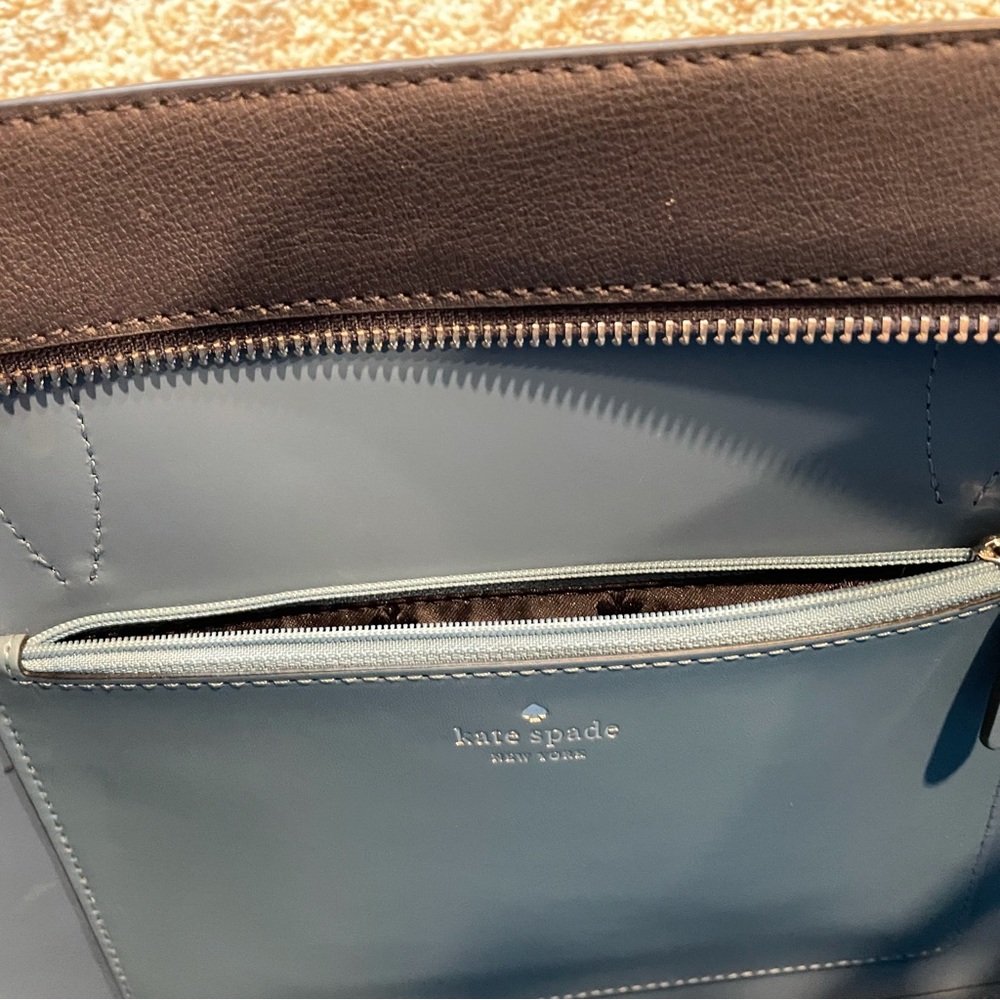 KATE SPADE navy blue small tote shoulder bag purse - Picture 4 of 16